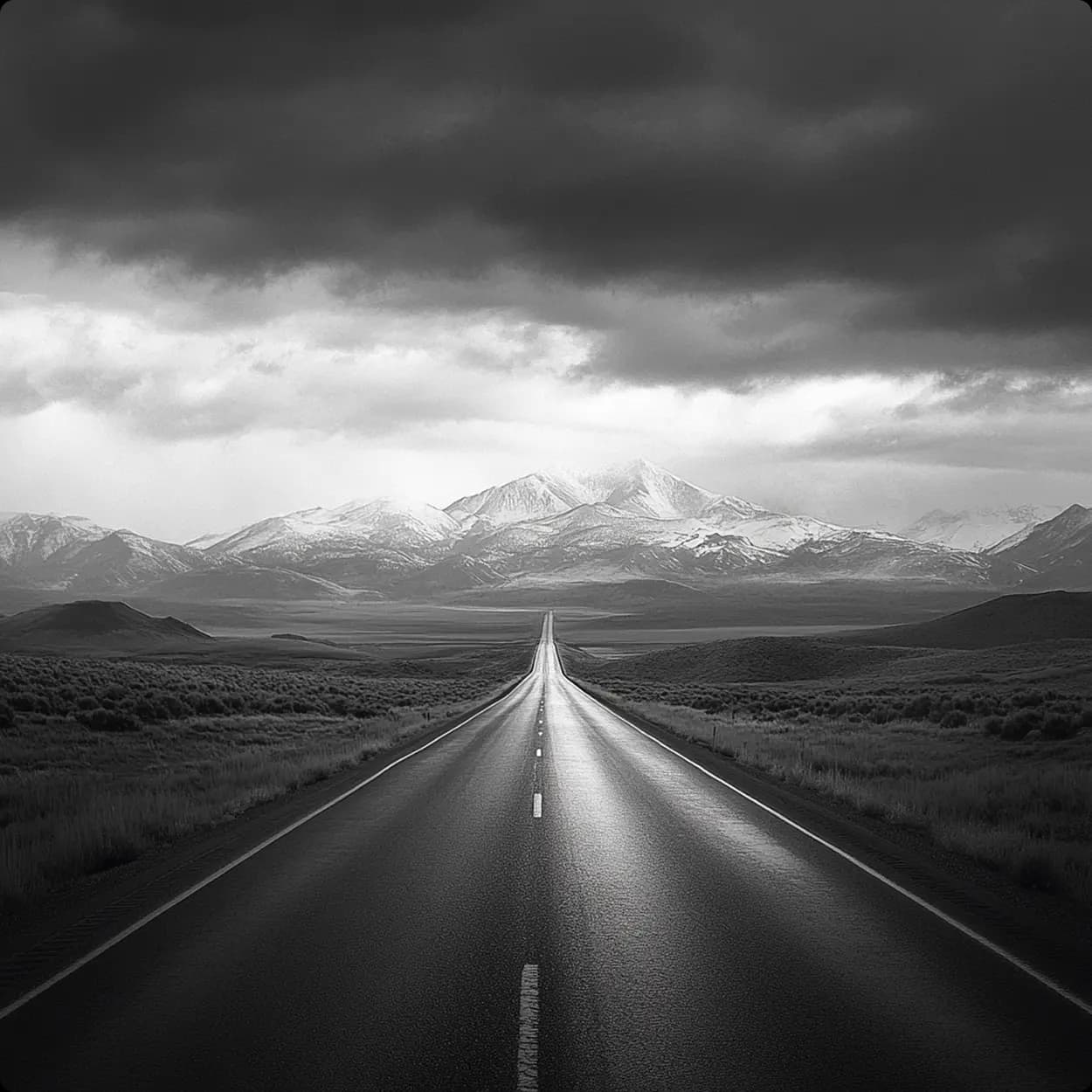 An open road stretching toward the horizon — a symbol of long-arc growth.