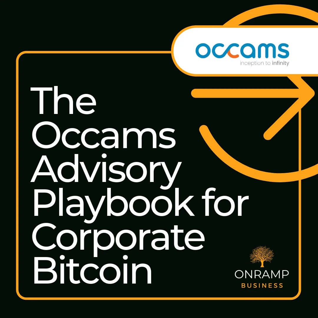 The Occams Advisory Playbook for Corporate Bitcoin