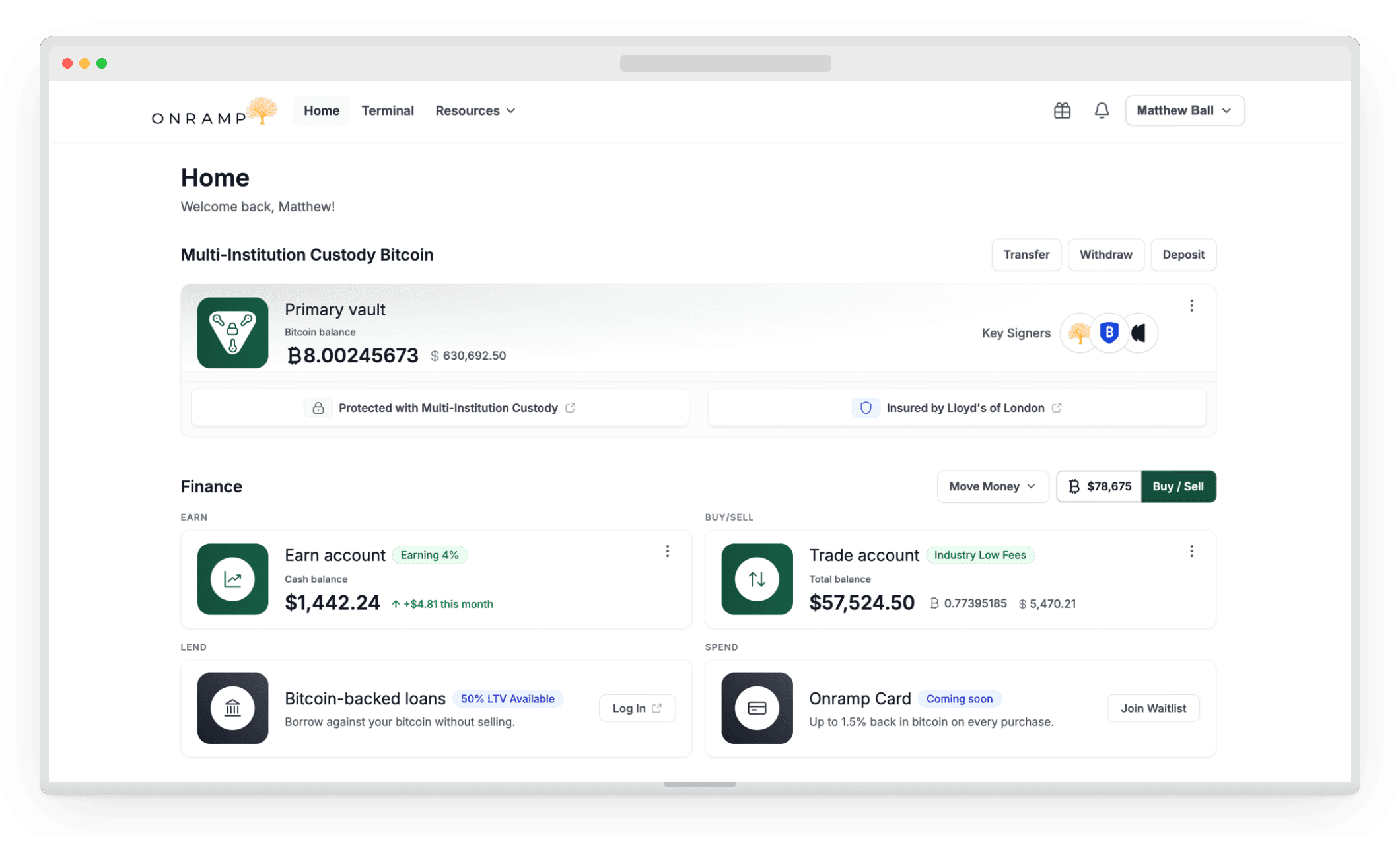 Screenshot for changelog entry: Earn